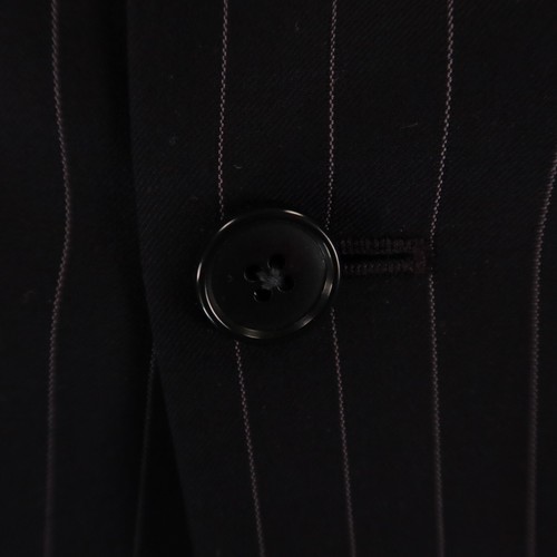 Claiborne Suit L LT 44L Blue Pinstripe 100% Wool Twill Worsted Premium 36x30 - Picture 5 of 24