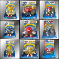 Sonic the Hedgehog Super Shadow Knuckles Dr. Eggman Black Chao Tails Mighty 2.5"