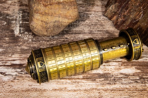 Da Vinci Code Mini cylinder puzzle Cryptex Lock Safe Lightly Used - Picture 9 of 14