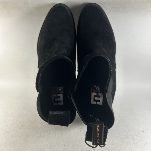 Emanuele Crasto Distressed Suede Leather Ankle Boots Black Size EU 38 US 7.5 - Picture 5 of 9