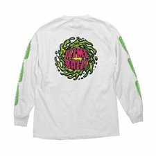 Santa Cruz SLIME BALLS NO BALLS NO GLORY LONG SLEEVE Skateboard T Shirt WHITE