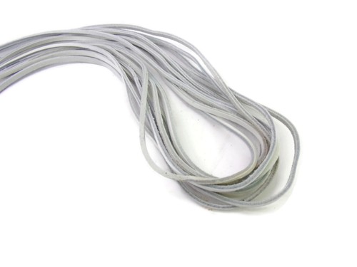 10-pcs (Total 30 Feet) 3mm Gray Leather Thongs Cords ~US SELLER~ LOT K - Imagen 3 de 5