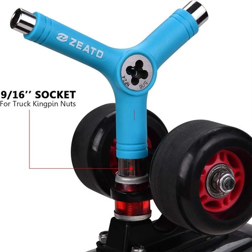 All-in-One Skate Tools Multi-Function Portable Skateboard T Tool Accessory with - Picture 3 of 8