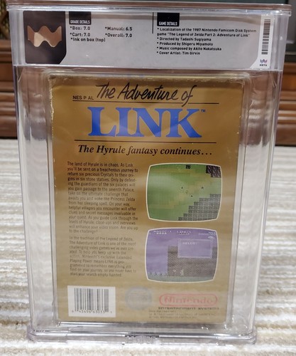 8 Bit Nintendo NES - Legend of Zelda II: Adventures of Link CIB Wata Graded 7.0 - Picture 3 of 7