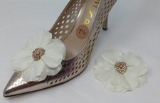 Off White Clip for Shoes 2 pcs , Flower Clip, Shoe Clips, Shoe Accessories
