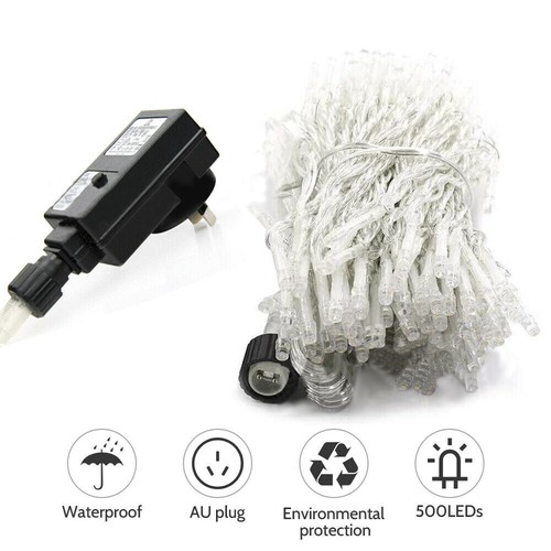 500 LED 100m Warm White String Fairy Lights Christmas Tree Xmas Party Wedding - Picture 8 of 9