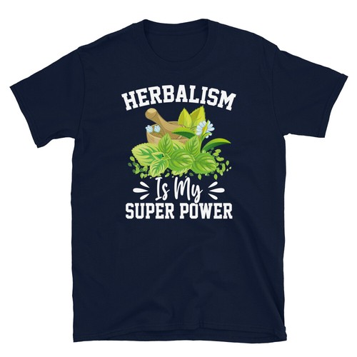 Herbalism Is My Super Power Herbal Medicine Plants Short-Sleeve Unisex T-Shirt - Picture 3 of 4