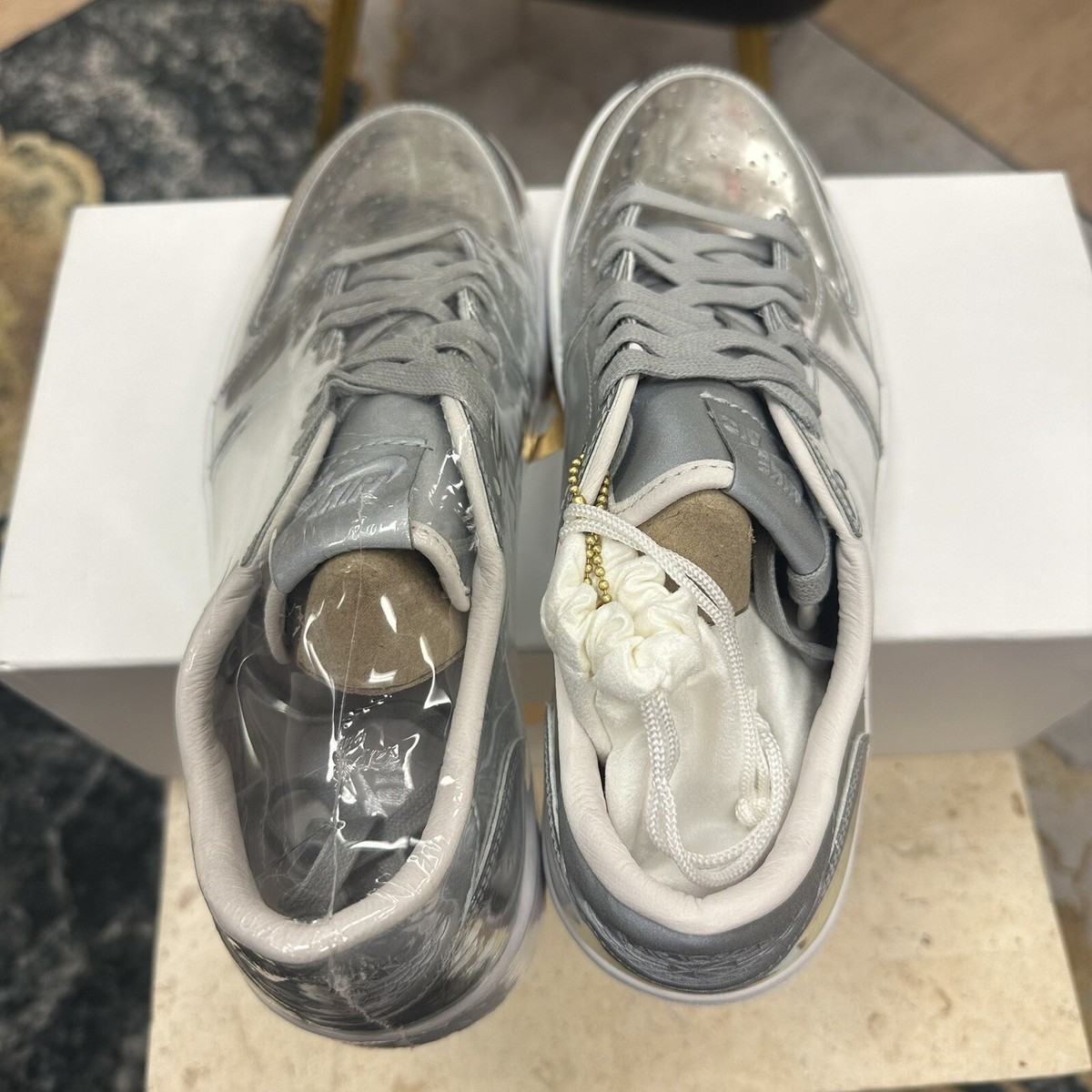 Nike Air Jordan Retro 1 Low OG Pinnacle Metallic Reflective 852549 003 10.5 eBay