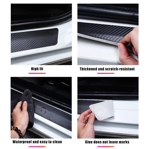 Car Door Sill Sticker Carbon Fiber Threshold Protector For Mazda 3 6 - Imagen 13 de 15