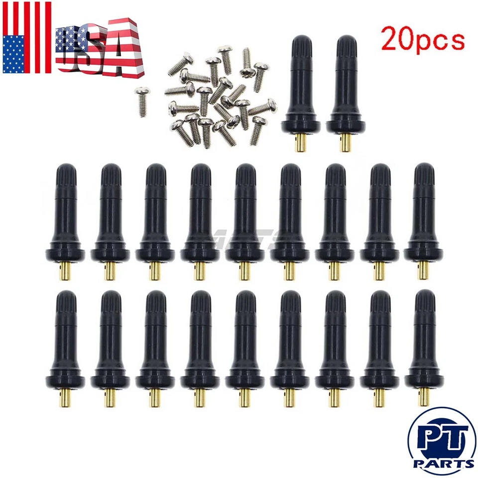 20 vástagos de valor de sensor de presión de neumáticos a presión de goma para Dodge Fiat 500 Hummer H2 Foto 2 de 4