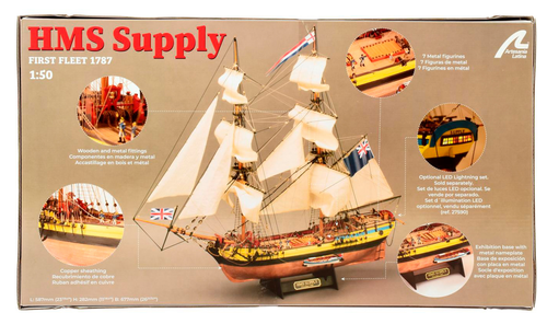 Artesania ART-22420. HMS Supply -1st Fleet Brigandine. Wooden Model Kit 1:50 NEW - Picture 3 of 18