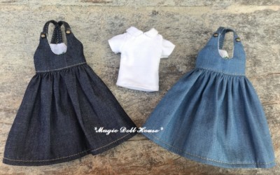 New Chicken Set Azone 12/" for Blythe Outfit Handmade Doll Dress Lace edge Yellow