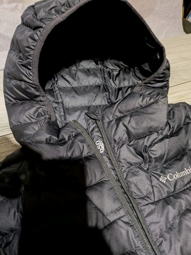 Womens Columbia Westridge Mid LENGTH GENUINE Down FILL Hooded Jacket Sz SM Black - Picture 8 of 10