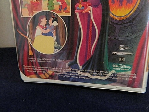 SNOW WHITE AND THE 7 DWARFS. 1994 WALT DISNEY VHS TAPE HOME VIDEO COLLECTION - Picture 6 of 7