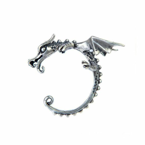 Sterling Silver Oriental Dragon Ear Cuff Non Piercing SINGLE Wrap Earring A1230 - 第 5/5 張圖片