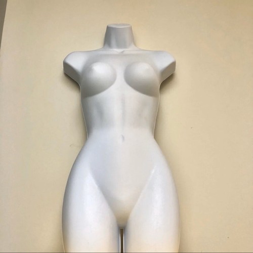 Maniquí de exhibición hembra colgante con gancho colgante, ropa blanca forma torso - Imagen 4 de 6