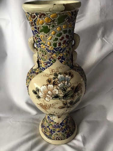 Antique Japanese Satsuma Moriage Vase - Bild 18 von 18