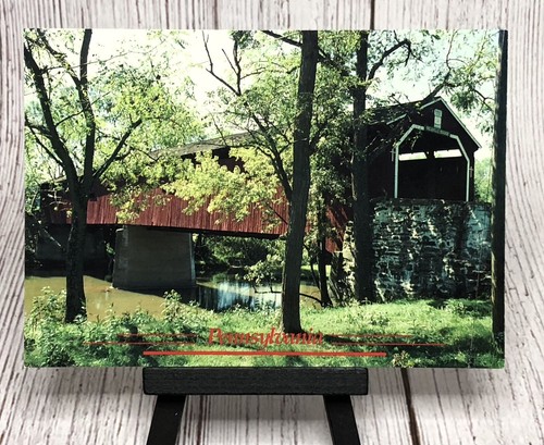 Dellville Covered Bridge Perry County Pennsylvania Postcard - Picture 1 of 3