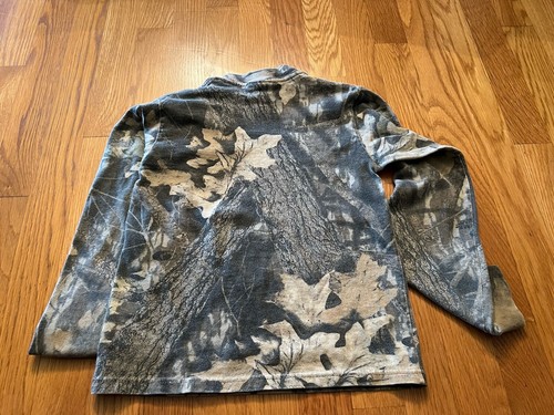Vintage Jerzees Outdoors Camo T-Shirt Size Youth Small 6-8 Mossy Oak Break Up LS - Picture 9 of 9