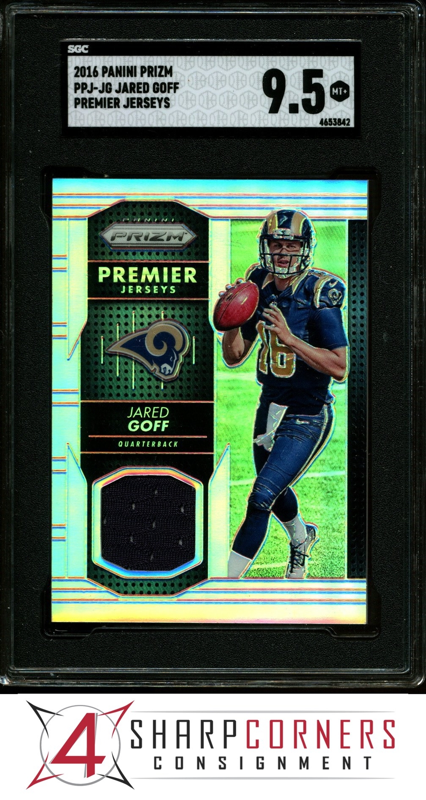 Jared Goff Panini Prizm Premier Jerseys #PPJJG Base
