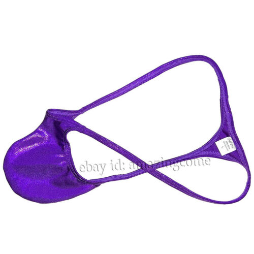 Biancheria intima uomo lucida micro bikini perizoma stringa contorno schienale a T mutande - Foto 10 di 17