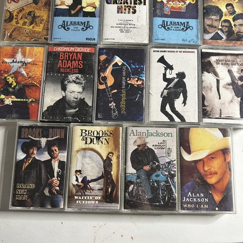 Lot Of 14 Country Vintage Cassette Tapes Brooks & Dunn Alabama Bryan Adams - Picture 4 of 5
