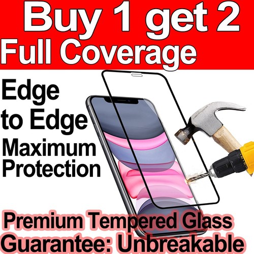 Coque Intégrale Verre Trempé Protecteur d'écran pour iPhone 16 15 14 13 12 11 Pro Max - Photo 1 sur 3