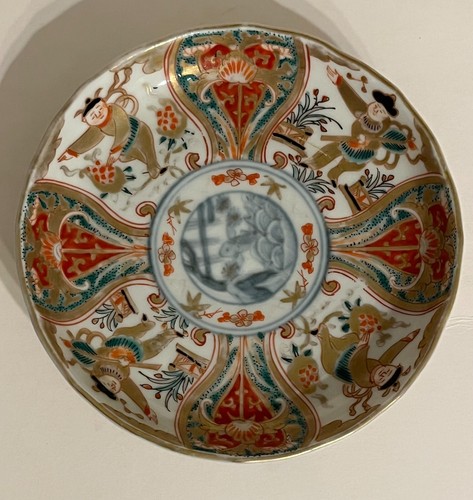 Schöne antike Edo Periode Arita Imari Uzufuku Porzellan Teller oder Schale Japan - Bild 13 von 13