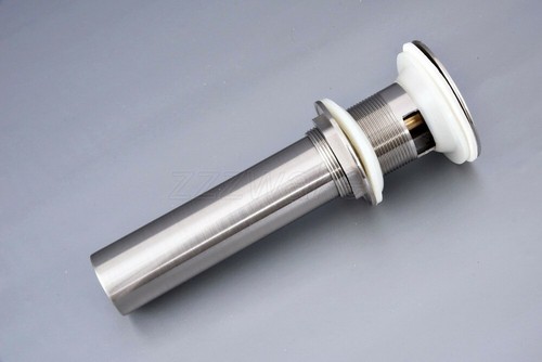 Brushed Nickel Pop Up Drain Basin Vessel Sink Waste Drainer with Overflow Zsd073 - Picture 2 of 8