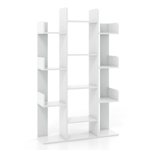 Bookshelf Tree-Shaped Bookcase w/13 Storage Shelf Rustic Industrial Style - Picture 10 of 10