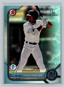 2022 Bowman 1st Edition #BPPF-3 Kahlil Watson Sky Blue Foil