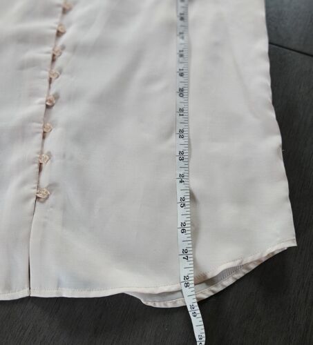 Blush Pink Lace Button Blouse Top XS Romantic Fairy Victorian Coquette Girly - Picture 4 of 9