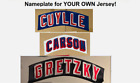 New York Rangers Unsewn Nameplate Namebar for your Jersey - Any Season Name