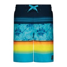 Laguna Boys Reflections Blue and Orange Palm Tree Swim Trunks Size XL 18/20 