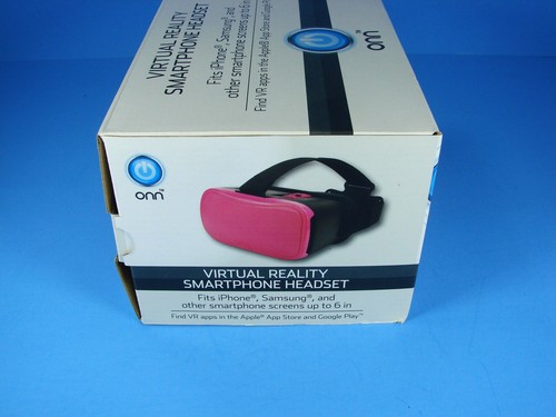 ONN Virtual Reality Smartphone Headset Pink Fits iPhone Samsung Up To 6" NIB - Picture 4 of 6