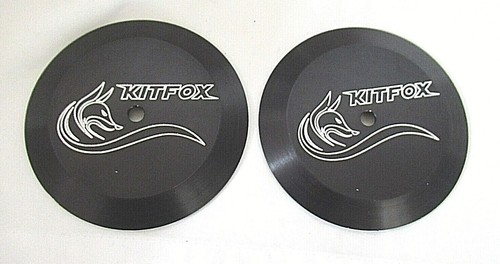 2 Kitfox Black Anodized Top Caps Engraved Kitfox Part #97012.501 Aircraft Parts  - Picture 1 of 3