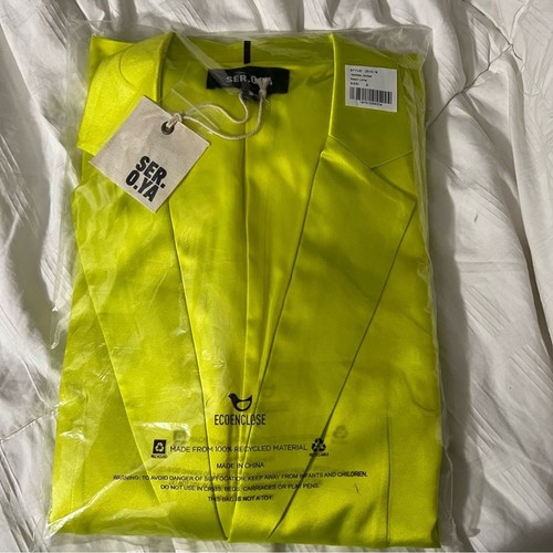 Ser.o.ya Motlee Seidenjacke Blazer in Neon Lime Gr. S Revolve Seroya - Bild 4 von 7