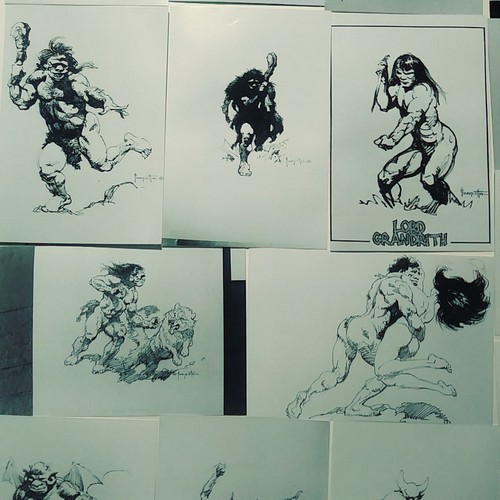 FRAZETTA, 35 - 4x6" PHOTOS OF SKETCHES, AND 1 LIFESIZED REPRO, VINTAGE NEW, MINT - Picture 12 of 15