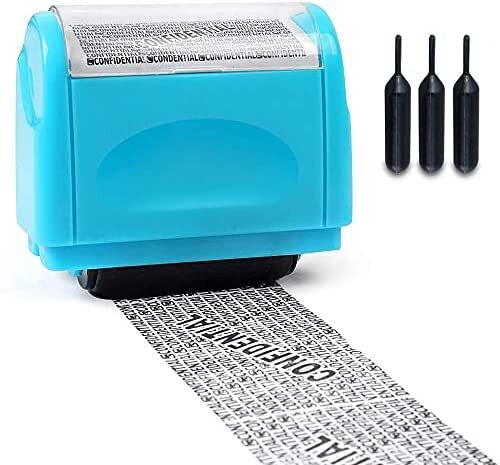 ID Theft Protection Roller Stamp Security Data Defender-Confidential Roller - Picture 1 of 25