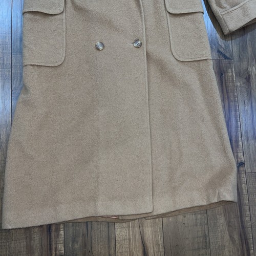 Abrigo para mujer Marvin Richards CAMEL HAIR talla 8 beige maxi de gran tamaño vintage EE. UU. - Imagen 6 de 18