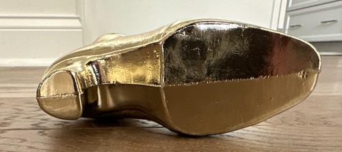 Vintage Shoe Vase Cast Metal Plated Victorian Boot - 第 5/6 張圖片