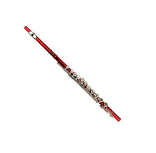Holiday Sale  NEW Merano 16 Hole Key of C Flute with Case - Red