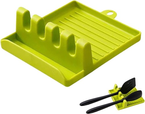 Utensil Rest with Drip Pad Heat-Resistant Spoon Holder for BBQ,Kitchen Counter - Picture 2 of 30