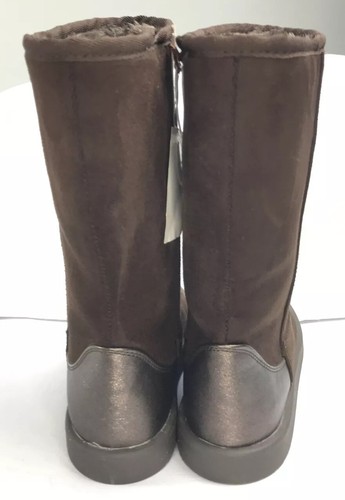 Joe Boxer Women's Samantha Mid-Calf Boot Brown Faux Fur lining. NWT - Picture 6 of 12