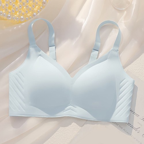Reggiseno donna donna comodo coppa intera senza ferretto senza cuciture morbido lingerie reggiseno tinta unita - Foto 14 di 16