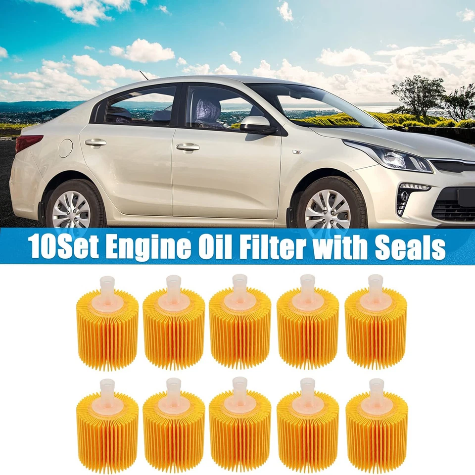 100Pack For Toyota Avalon Camry Highlander RAV4 Tacoma Sienna Engine Oil Filter - Image 3 of 4