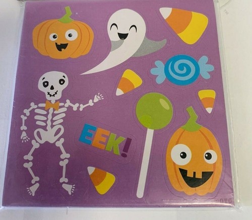 Halloween Motto lila Stickerbögen-Pack 6 - Bild 2 von 2