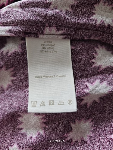 Boden Floral Dress Size 22 Long Burgundy Viscose Tiered Boho Flattering - Picture 11 of 11
