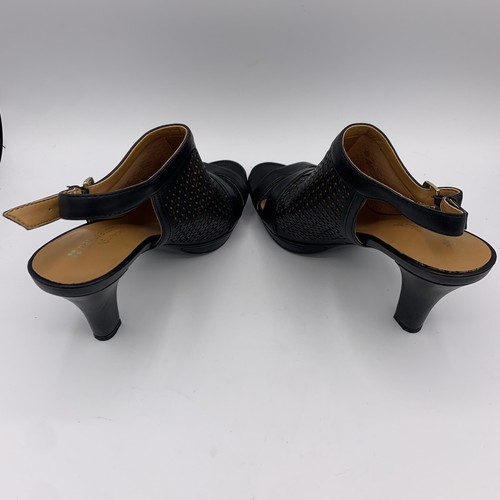 Naturalizer Heels Womens 6 M Dania Casual Mule Slingback Black Faux Leather - Picture 5 of 7