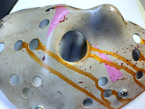 NEW Friday the 13th "Pink and Gold Blood" Jason Hockey Mask Tier2 W/Straps/COA - Picture 3 of 24